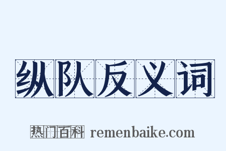 纵队反义词是什么意思的图片